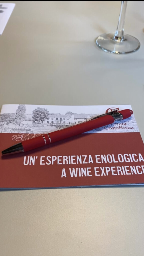 Wine tasting booklet